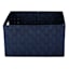 Frankin Navy Blue Woven Rectangle Storage Basket, Large