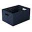 Frankin Navy Blue Woven Rectangle Storage Basket, Medium