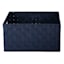Frankin Navy Blue Woven Rectangle Storage Basket, Medium