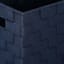 Frankin Navy Blue Woven Rectangle Storage Basket, Medium