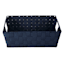 Frankin Navy Blue Woven Rectangle Storage Basket, Large