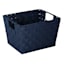 Frankin Navy Blue Woven Rectangle Storage Basket, Medium