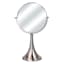 2-Way Silver Metal Vanity Mirror, 15"