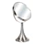 2-Way Silver Metal Vanity Mirror, 15"