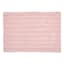 Pink Cotton Reversible Bath Rug, 17x24