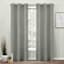 Light Grey Basket Weave Window Light Filtering Curtain Panel, 84"