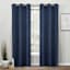 Providence Navy Blue Velvet Light Filtering Curtain Panel, 84"