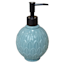 Found & Fable Blue Fan Ceramic Soap Dispenser, 7"