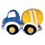 Tiny Dreamers Plush Cement Truck Throw Pillow, 10x14