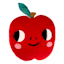Tiny Dreamers Plush Apple Throw Pillow, 14"