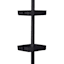4-Tier Tension Shower Caddy, Matte Black
