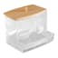 Clear Q-Tip Holder with Bamboo Lid