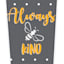 Grey Bee Kind Tumbler with Straw, 22oz