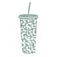 Seafoam Printed Tumbler with Straw, 22oz