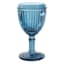 Providence Blue Beaded Glass Goblet, 10.5oz