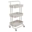 Grey Rolling Storage Cart with Handle, 34.2"