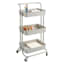 Grey Rolling Storage Cart with Handle, 34.2"