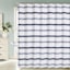 Blue Wesley Waffle Stripe Shower Curtain, 72"