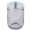 Found & Fable Jasper Grey Glass Cotton Ball Holder, 5"