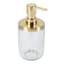 Found & Fable Jasper Clear Glass Soap Dispenser, 7"