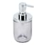 Found & Fable Jasper Grey Glass Soap Dispenser, 7"