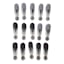 15-Piece Grey & Black Bag Clip Set