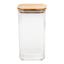5-Piece Clear Square Canister with Bamboo Lid