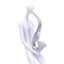 White & Silver Saxophone Player Figurine, 12"