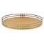 Honeybloom Metal & Wood Round Decorative Tray, 20"