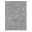 (A504) Found & Fable Fairfield Grey Floral Woven Area Rug, 5x7