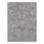 (A504) Found & Fable Fairfield Grey Floral Woven Area Rug, 7x10