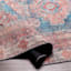 (B859) Colin Red & Blue Multi Medallion Washable Runner, 2x7