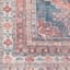 (B859) Colin Red & Blue Multi Medallion Washable Runner, 2x7