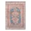 (B859) Colin Red & Blue Multi Medallion Washable Area Rug, 5x7