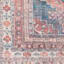 (B859) Colin Red & Blue Multi Medallion Washable Area Rug, 5x7