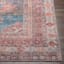 (B859) Colin Red & Blue Multi Medallion Washable Area Rug, 8x10