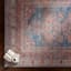 (B859) Colin Red & Blue Multi Medallion Washable Area Rug, 8x10