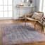 (B860) Honeybloom Colin Red & Blue Floral Medallion Washable Area Rug, 5x7