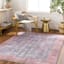 (B860) Honeybloom Colin Red & Blue Floral Medallion Washable Area Rug, 8x10