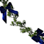 Providence Boxwood Garland with Blue Ribbon, 6'