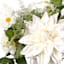 Willow Crossley White Mixed Floral & Greenery Bouquet, 14"