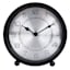 Black Metal Round Table Clock, 8"