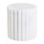 Found & Fable White Ribbed Marble Box