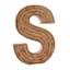 Honeybloom 12" Brown Monogram Letter, S