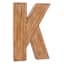 Honeybloom 12" Brown Monogram Letter, K
