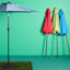 Spa Blue Crank & Tilt Round Patio Umbrella, 7.5'