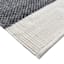 (A497) Crosby St. Grey Verve Knotted Woven Accent Rug, 2x4