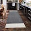 (A497) Crosby St. Grey Verve Knotted Woven Runner, 2x7