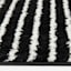 Geneva Black & White Tufted Stripe Accent Rug, 30x48