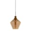Amber Geo Glass Hardwire Pendant Light, 9"